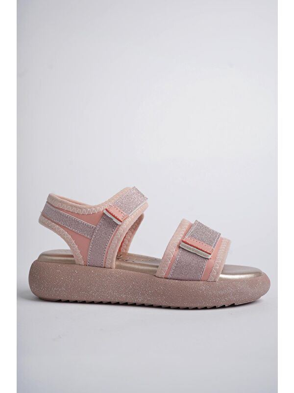 CRUZ Günlük Ortopedik Hafif Taban Simli ve Cırtlı Kız Çocuk Sandalet - Görsel 5