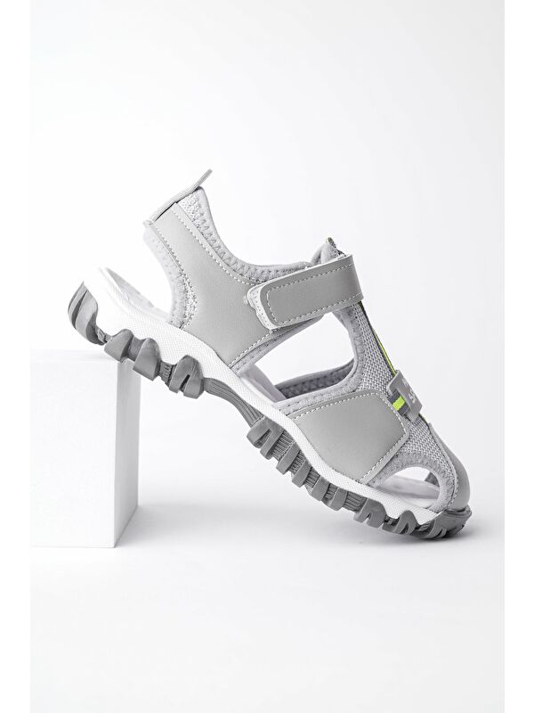 TWEETY Günlük Ortopedik Hafif Taban Önü Kapalı Cırtlı Unisex Çocuk Sandalet - Görsel 5