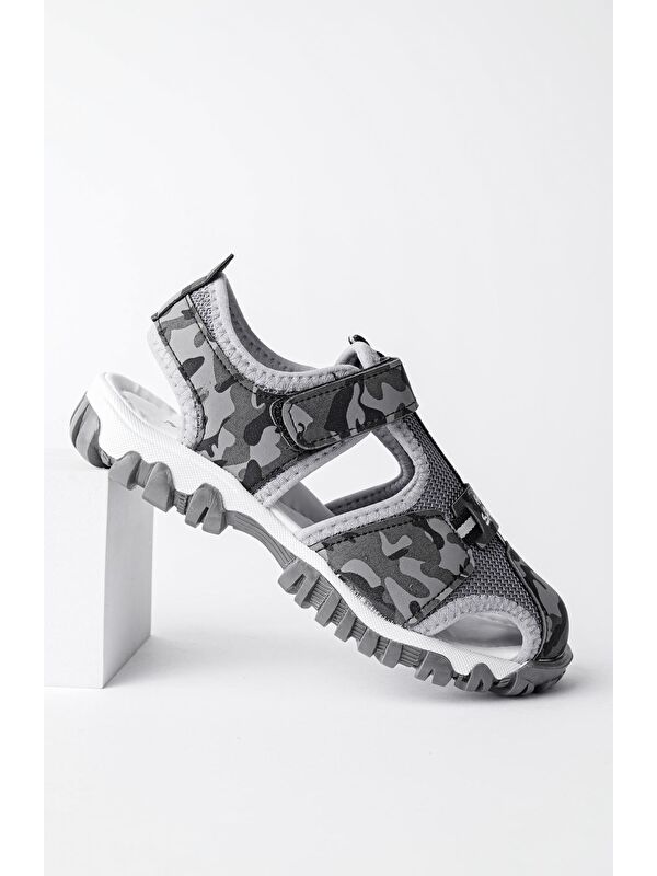 TWEETY Günlük Ortopedik Hafif Taban Önü Kapalı Cırtlı Unisex Çocuk Sandalet - Görsel 4