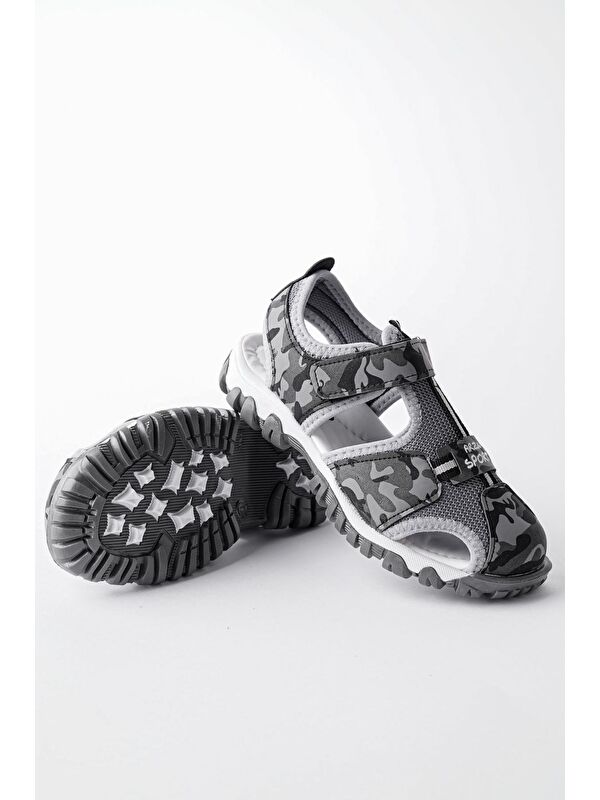 TWEETY Günlük Ortopedik Hafif Taban Önü Kapalı Cırtlı Unisex Çocuk Sandalet - Görsel 6