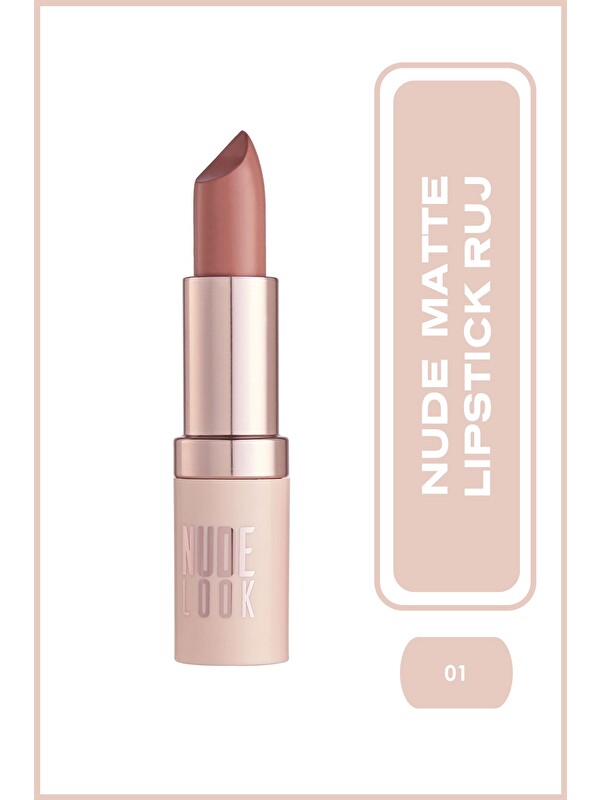 GOLDEN ROSE Nude Look Perfect Matte Lipstick 01 Coral Nude Mat Ruj 4,2 g