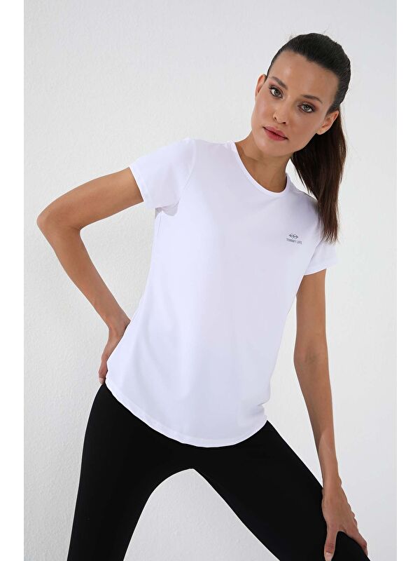 Tommylife Beyaz Basic Kısa Kol Standart Kalıp O Yaka Kadın Tişört - 97144
