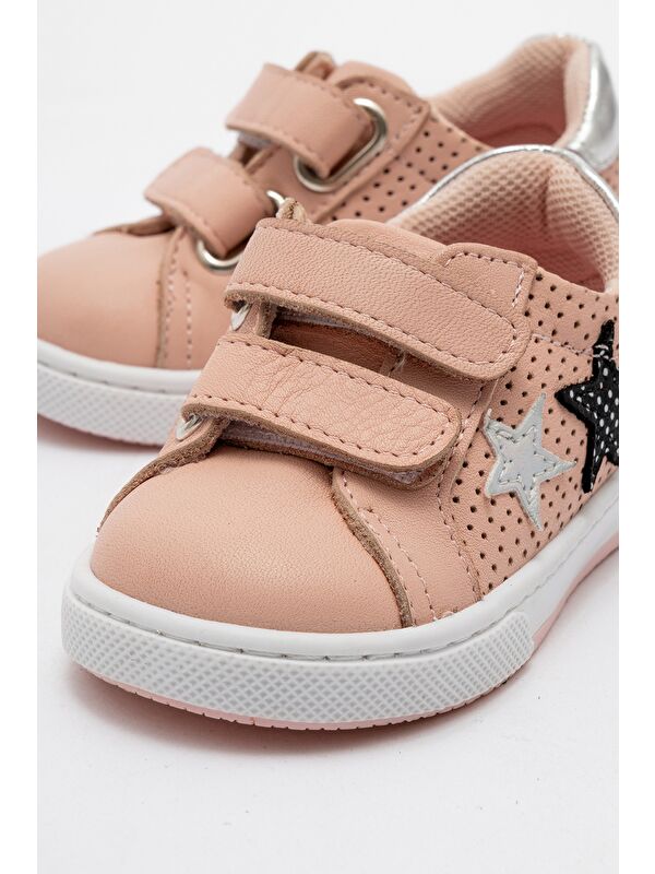 Kız Çocuk Pudra Hakiki Deri Anatomik Günlük Ayakkabı - Görsel 3