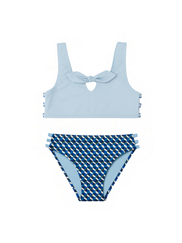 Katia And Bony Kız Çocuk Seageo Desenli Bikini Takımı Mavi