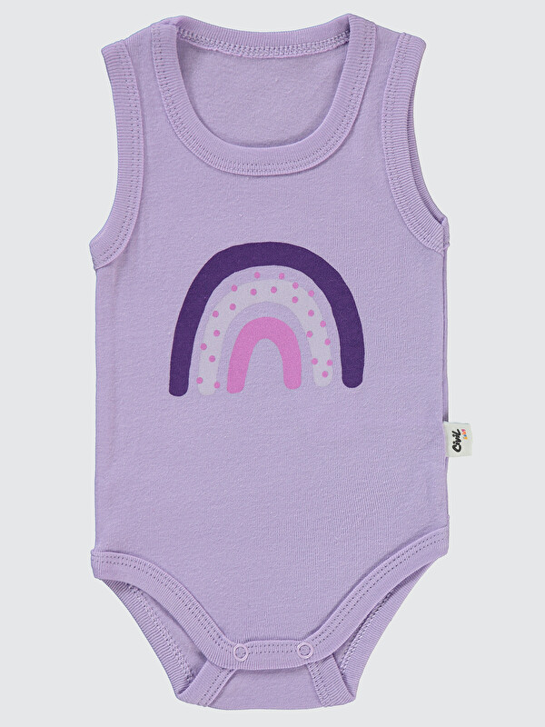 Civil Baby Kız Bebek Çıtçıtlı Badi 1-36 Ay Lila
