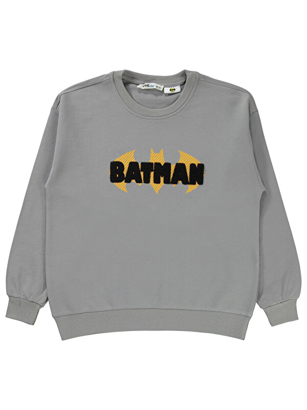 Civil Batman Erkek Çocuk Sweatshirt 10-13 Yaş Gri