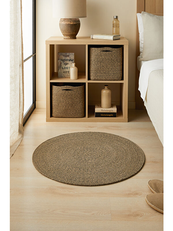 Ocean Home Textile Yuvarlak Jüt Halı Kilim 80 cm