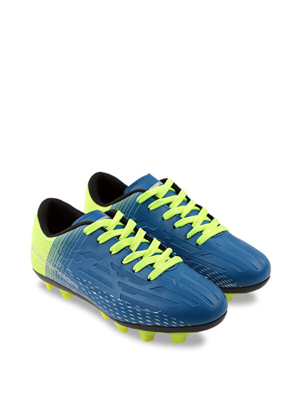 SCORE I KRP Erkek Çocuk Halı Saha Mavi / Sarı Futbol Ayakkabısı - Görsel 3