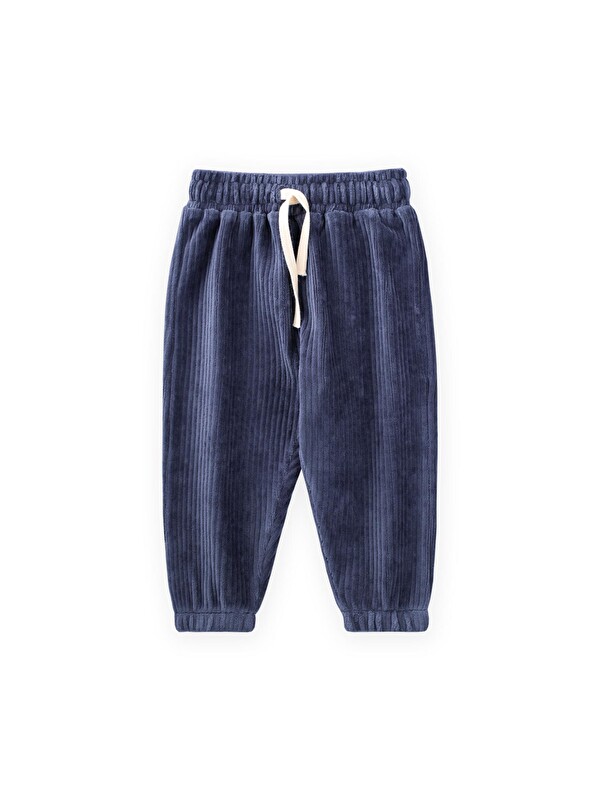 CİGİT Fitilli Kadife Jogger Pantolon 1-10 Yaş Lacivert