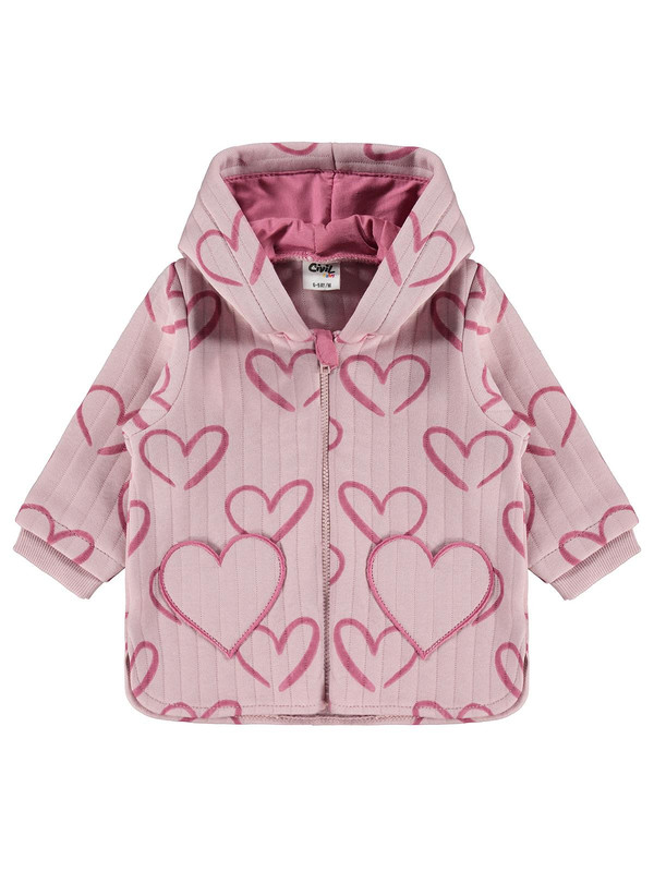 Civil Baby Kalp 6-18 Ay Hırka - Pembe 6-9 Ay