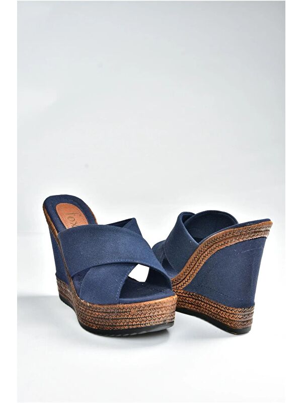 F674072005 Lacivert Kadın Terlik - Görsel 4