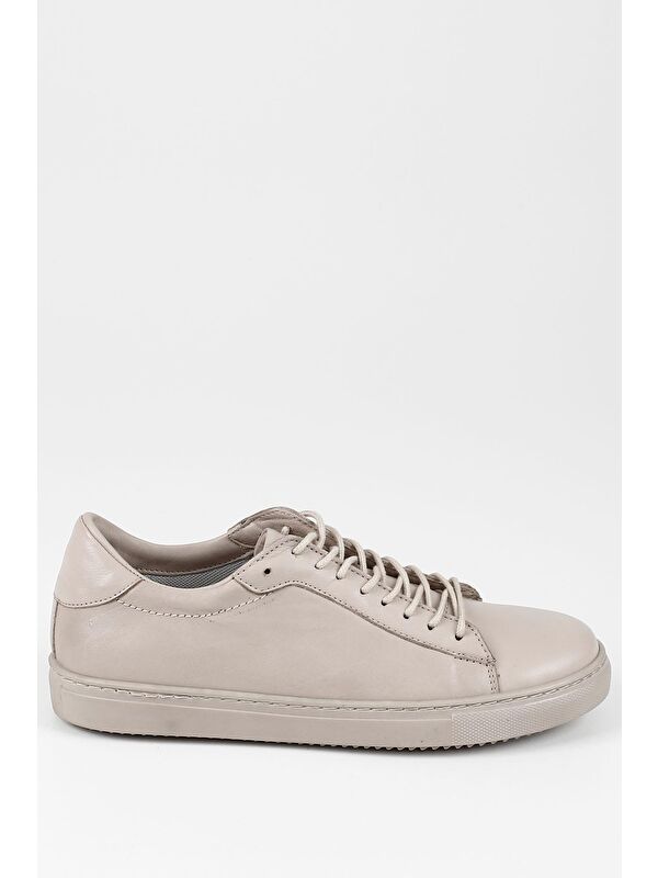 Hakiki Deri Yuvarlak Burun Bağcıklı Kadın Sneaker 24237 - Görsel 5