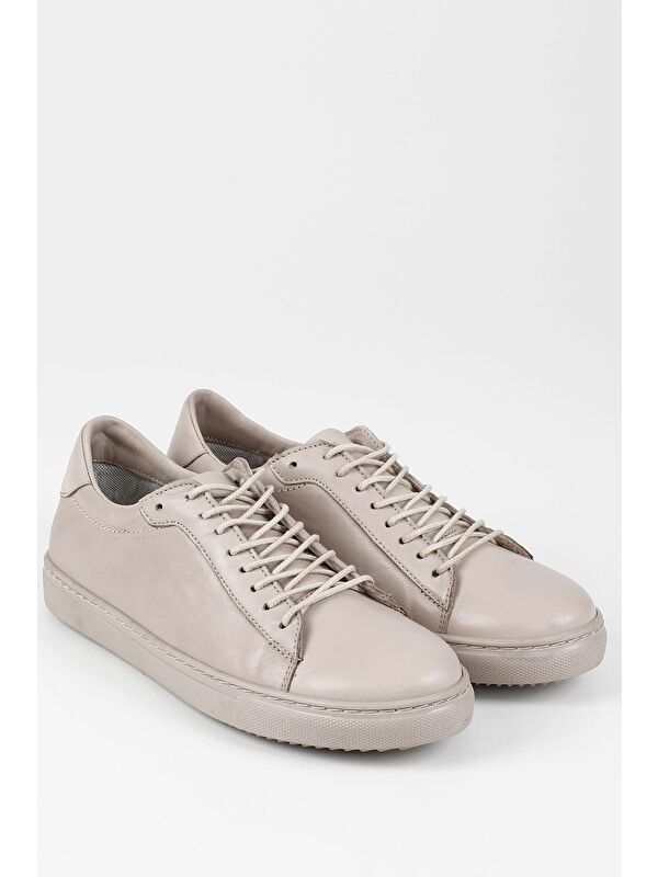 Hakiki Deri Yuvarlak Burun Bağcıklı Kadın Sneaker 24237 - Görsel 6