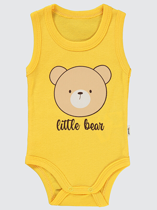 Civil Baby Erkek Bebek Çıtçıtlı Badi 1-36 Ay Hardal