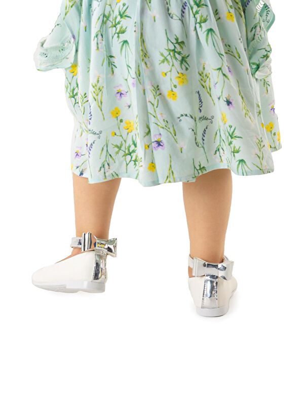 Cırtlı Kız Çocuk Fiyonklu Babet Ayakkabı Ege 205 Cilt Bilekten Bağlamalı - Görsel 5