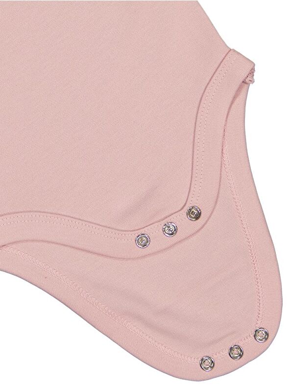 Civil Baby Organik Pamuklu K Kol 0-18 Ay Çıtçıtlı Badi - Pembe 18-24 Ay