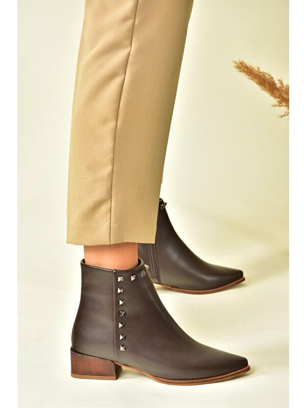 N8200323 Kahverengi Kadın Bot - Görsel 3