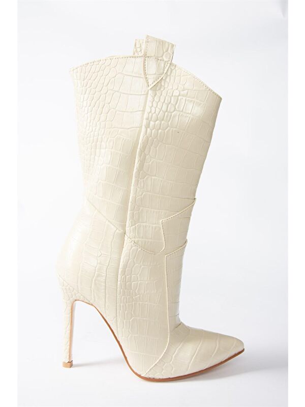 N3726775 Bej Kadın Bot - Görsel 3