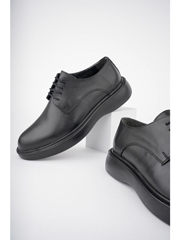 SMİTH Günlük Klasik Hakiki Deri Casual Rahat Ortopedik Kalın Taban Erkek Ayakkabı - Görsel 3