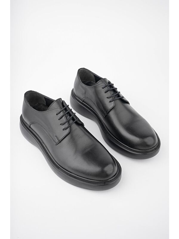 SMİTH Günlük Klasik Hakiki Deri Casual Rahat Ortopedik Kalın Taban Erkek Ayakkabı - Görsel 4