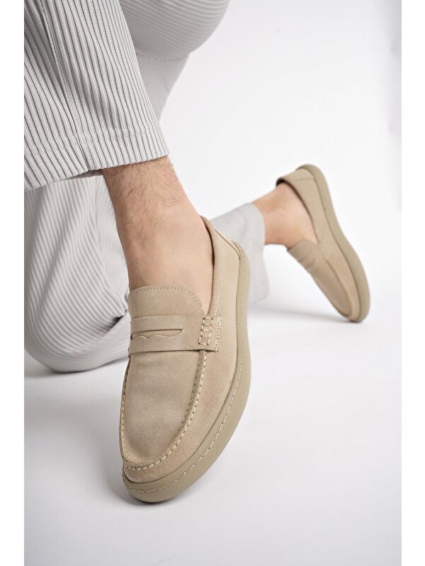 DENZEL Günlük Klasik Hakiki Deri Casual Rahat Ortopedik Bağcıksız Erkek Ayakkabı - Görsel 7