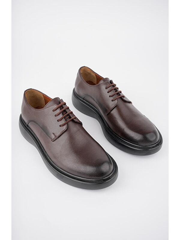 SMİTH Günlük Klasik Hakiki Deri Casual Rahat Ortopedik Kalın Taban Erkek Ayakkabı - Görsel 7