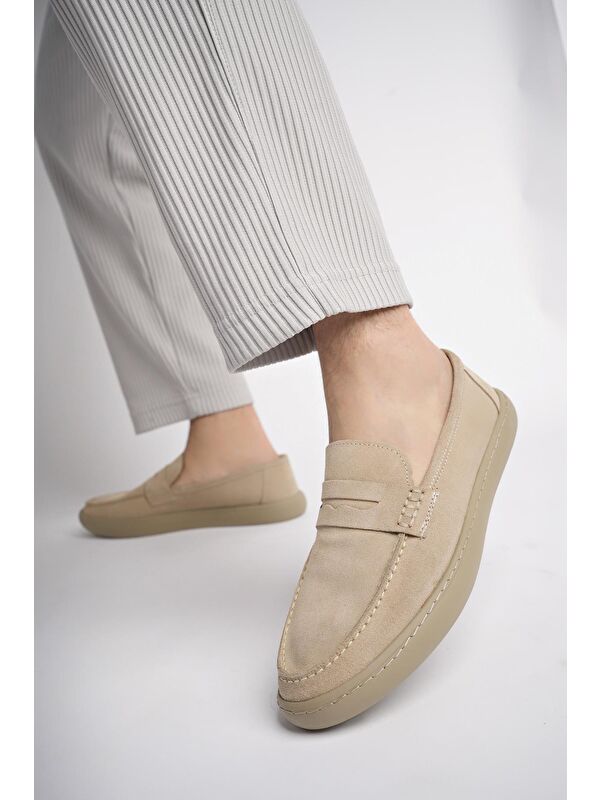 DENZEL Günlük Klasik Hakiki Deri Casual Rahat Ortopedik Bağcıksız Erkek Ayakkabı - Görsel 8