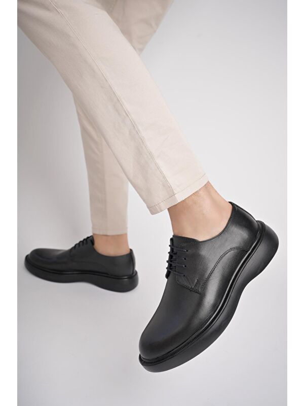 SMİTH Günlük Klasik Hakiki Deri Casual Rahat Ortopedik Kalın Taban Erkek Ayakkabı - Görsel 6