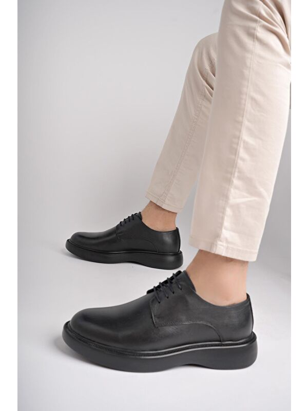 SMİTH Günlük Klasik Hakiki Deri Casual Rahat Ortopedik Kalın Taban Erkek Ayakkabı - Görsel 8