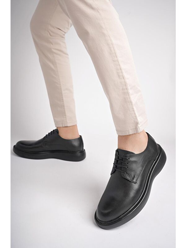 SMİTH Günlük Klasik Hakiki Deri Casual Rahat Ortopedik Kalın Taban Erkek Ayakkabı - Görsel 9