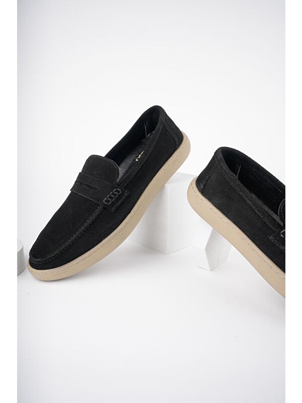 DENZEL Günlük Klasik Hakiki Deri Casual Rahat Ortopedik Bağcıksız Erkek Ayakkabı - Görsel 8