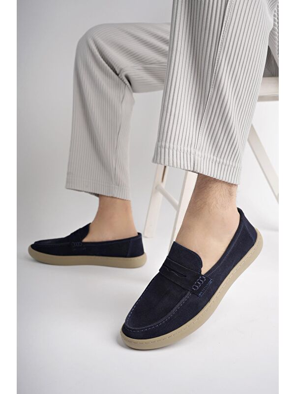 DENZEL Günlük Klasik Hakiki Deri Casual Rahat Ortopedik Bağcıksız Erkek Ayakkabı - Görsel 3