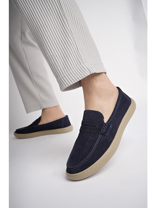 DENZEL Günlük Klasik Hakiki Deri Casual Rahat Ortopedik Bağcıksız Erkek Ayakkabı - Görsel 4