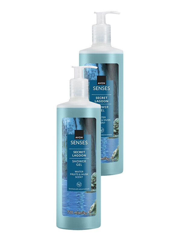 AVON Senses Secret Lagoon Duş Jeli 720 Ml. İkili Set