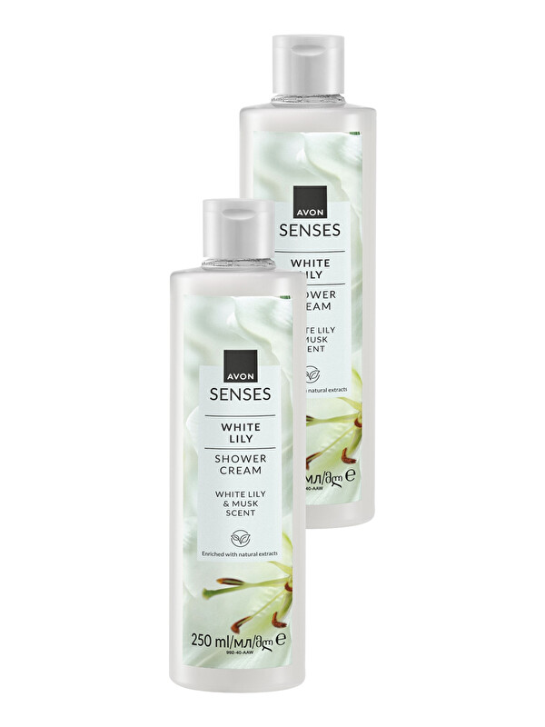 AVON Senses White Lily Beyaz Zambak Kokulu Duş Jeli 250 Ml. İkili Set
