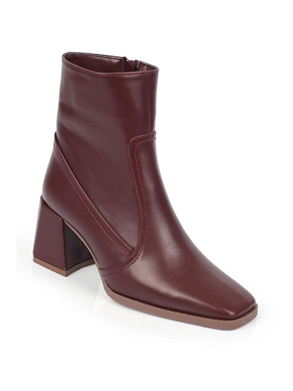 Küt Burunlu Yandan Fermuarlı Kadın Bot - Görsel 3