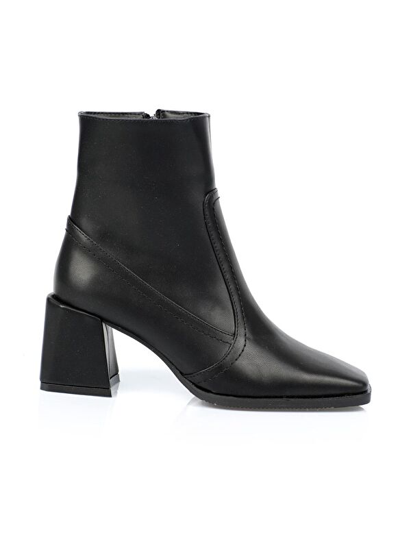 Küt Burunlu Yandan Fermuarlı Kadın Bot - Görsel 3