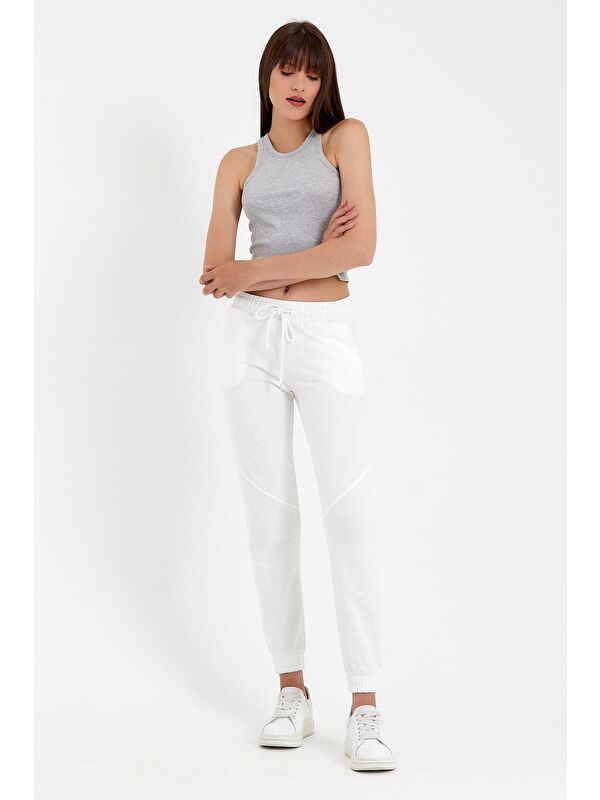 Süperlife Kadın Crop Örme Arkası Yüksek Yaka Slim Fit Atlet-Tişort SPR21Y11