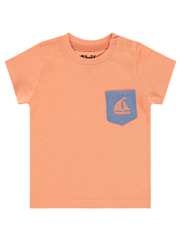 Civil Baby Erkek Bebek Tişört 6-18 Ay Şeftali