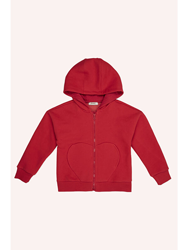 Panço Kız Çocuk Kırmızı Sweatshirt
