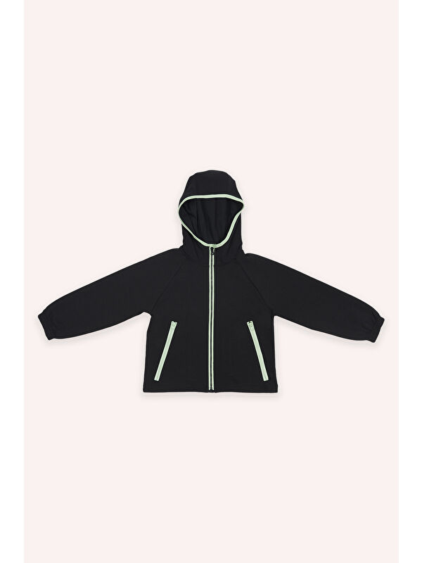 Panço Erkek Çocuk Kapüşonlu Siyah Sweatshirt