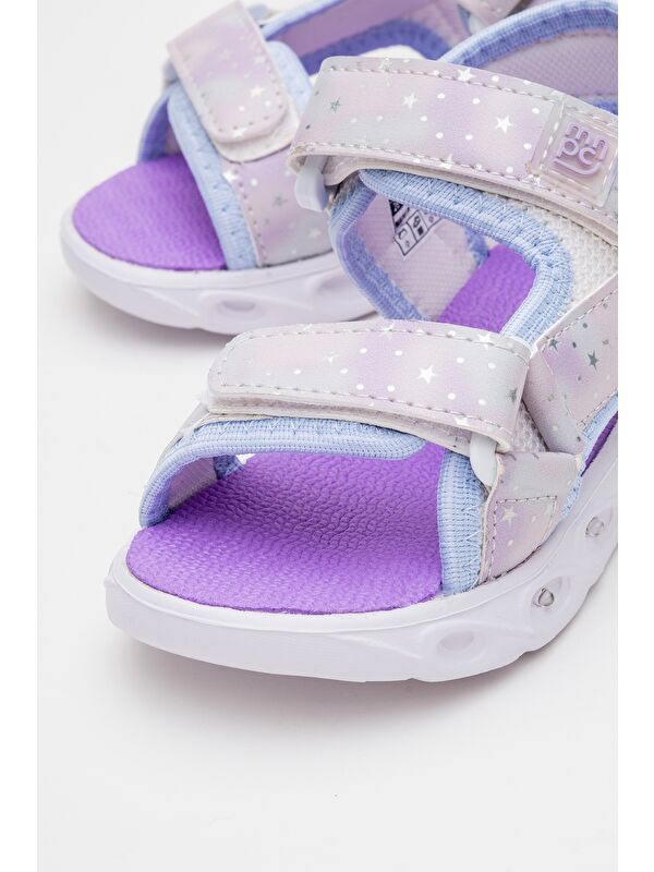 Kız Çocuk Mavi Işıklı Anatomik Hafif Günlük Sandalet - Görsel 3