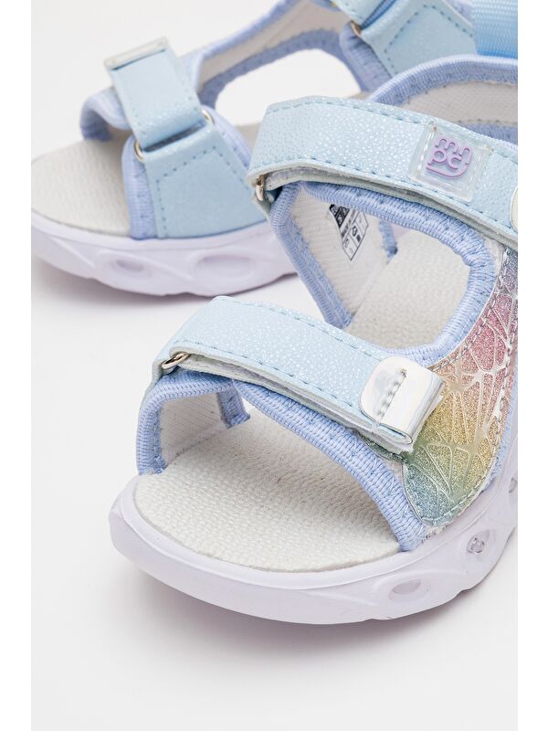 Kız Çocuk Mavi Işıklı Anatomik Hafif Günlük Sandalet - Görsel 3