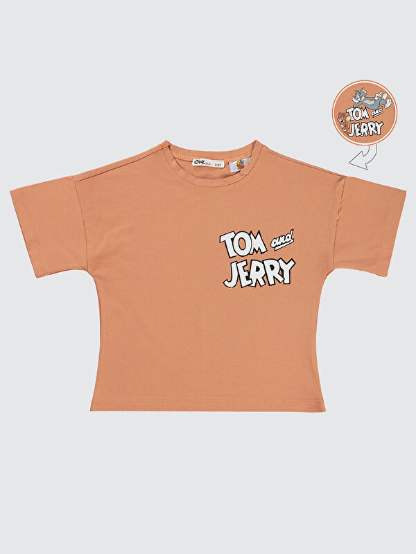 Civil Tom and Jerry Kız Çocuk Tişört 2-5 Yaş İtalyan Kili
