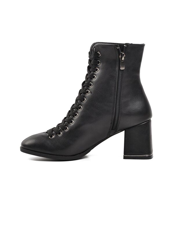 336129 Siyah Kadın Topuklu Bot - Görsel 3