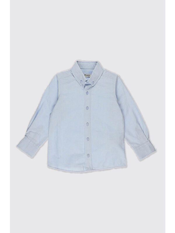 Panço Erkek Çocuk Basic Mavi Oxford Gömlek