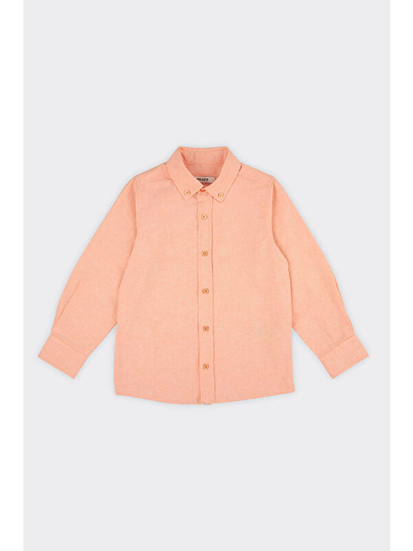 Panço Erkek Çocuk Basic Somon Oxford Gömlek