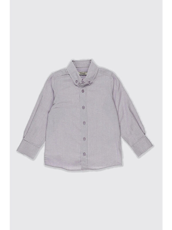 Panço Erkek Çocuk Basic Lila Oxford Gömlek