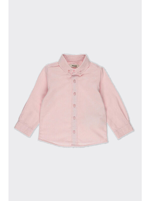 Panço Erkek Çocuk Basic Pembe Oxford Gömlek