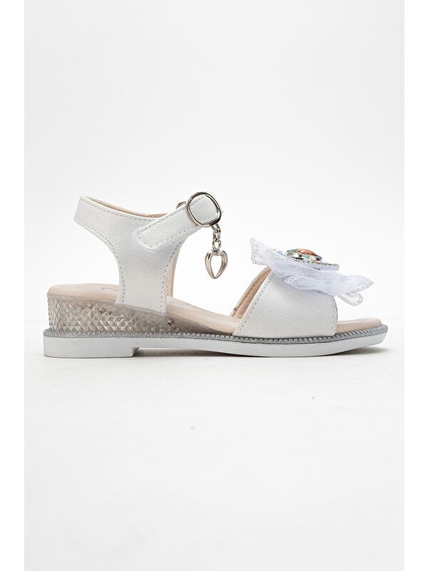 Kız Çocuk Gümüş Abiye Ayakkabı - Görsel 5